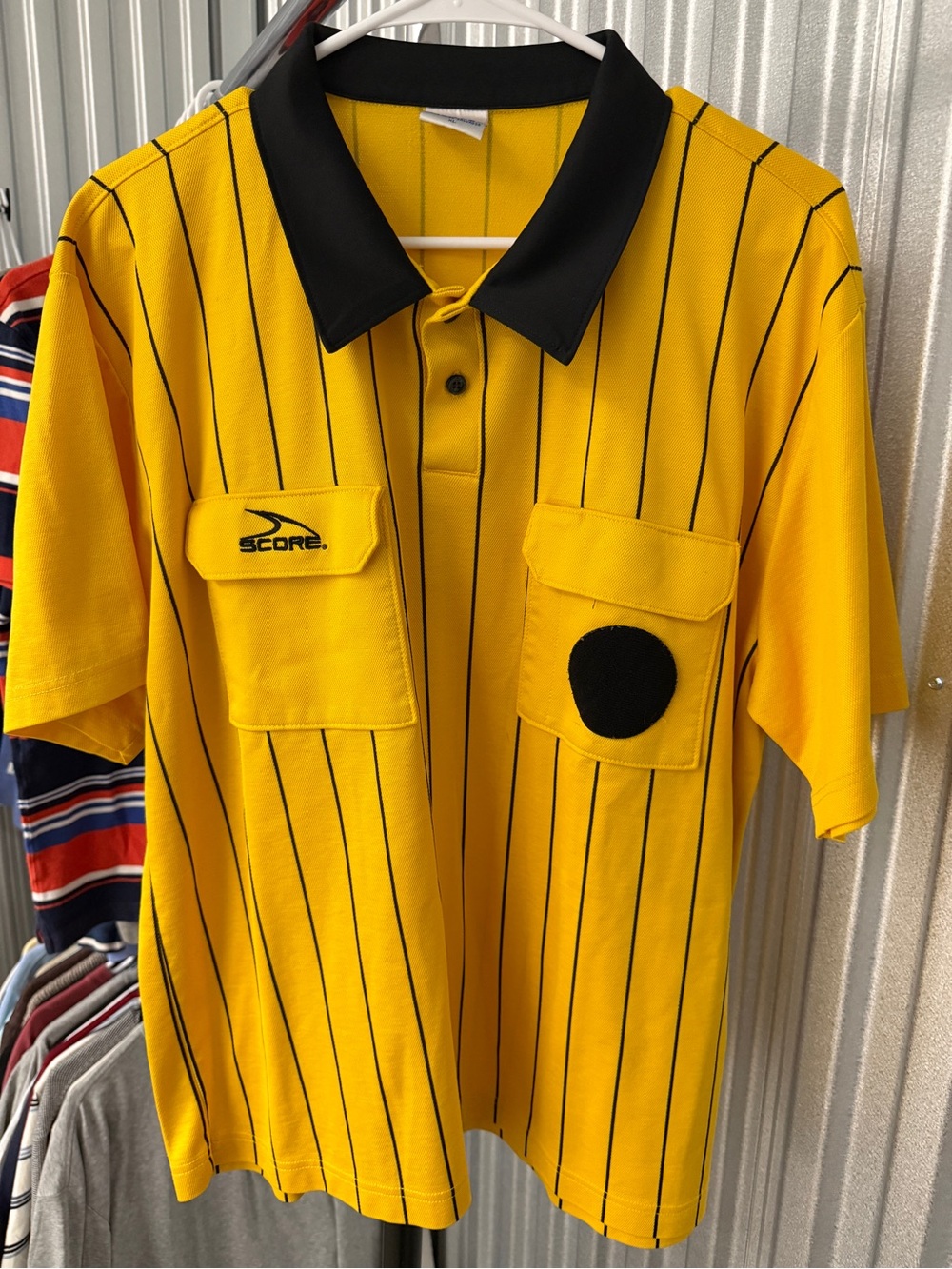 Score Yellow & Black Referee Polo Shirt
